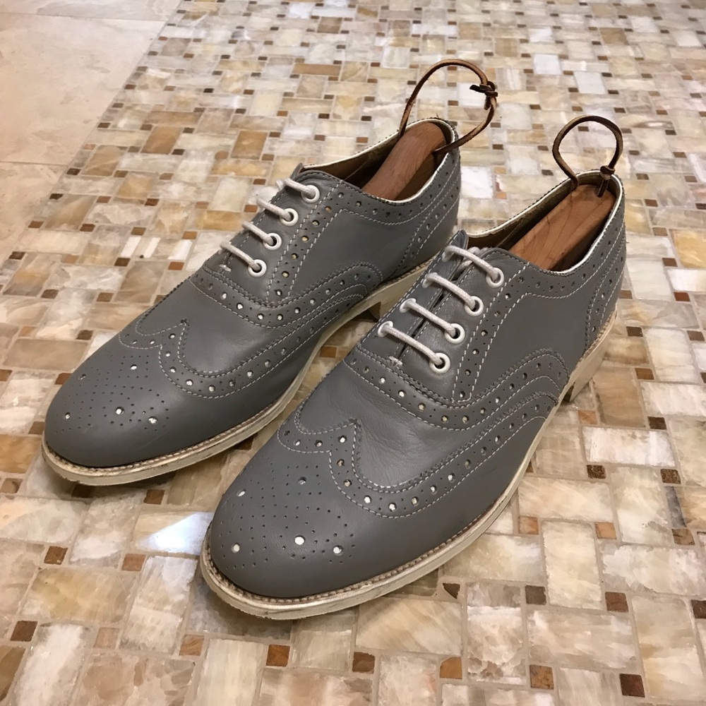 Grenson Wingtip Dress Shoes (Gray, Size 10)